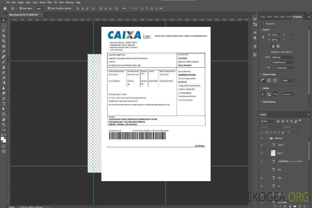 Relevé bancaire Brésil Caixo template Relevé bancaire Brésil Caixo template
